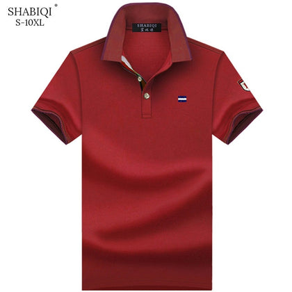 SHABIQI Men Clothes 2019 Brand Men shirt Men Polo Shirt Men Short Sleeve Embroidery Polo Shirt  Plus Size 6XL 7XL 8XL 9XL 10XL
